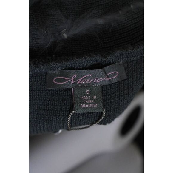 Metric Knits Womesn Sleeveless Open Front Vest Fur Gray Size Small - Picture 4 of 6